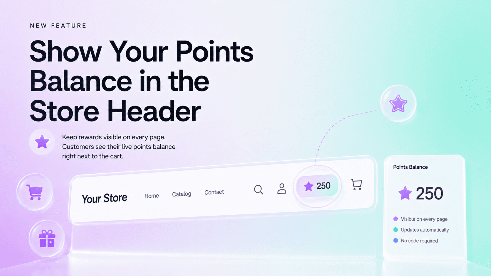 Show Your Customers Their Points Balance in the Store Header
