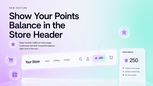 Show Your Customers Their Points Balance in the Store Header