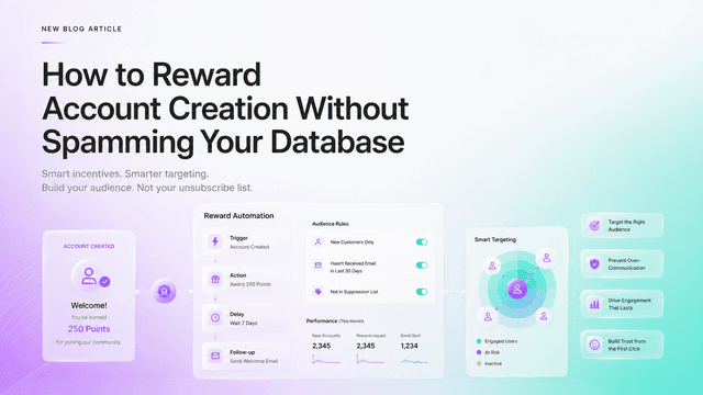 How to Reward Account Creation Without Spamming Your Database