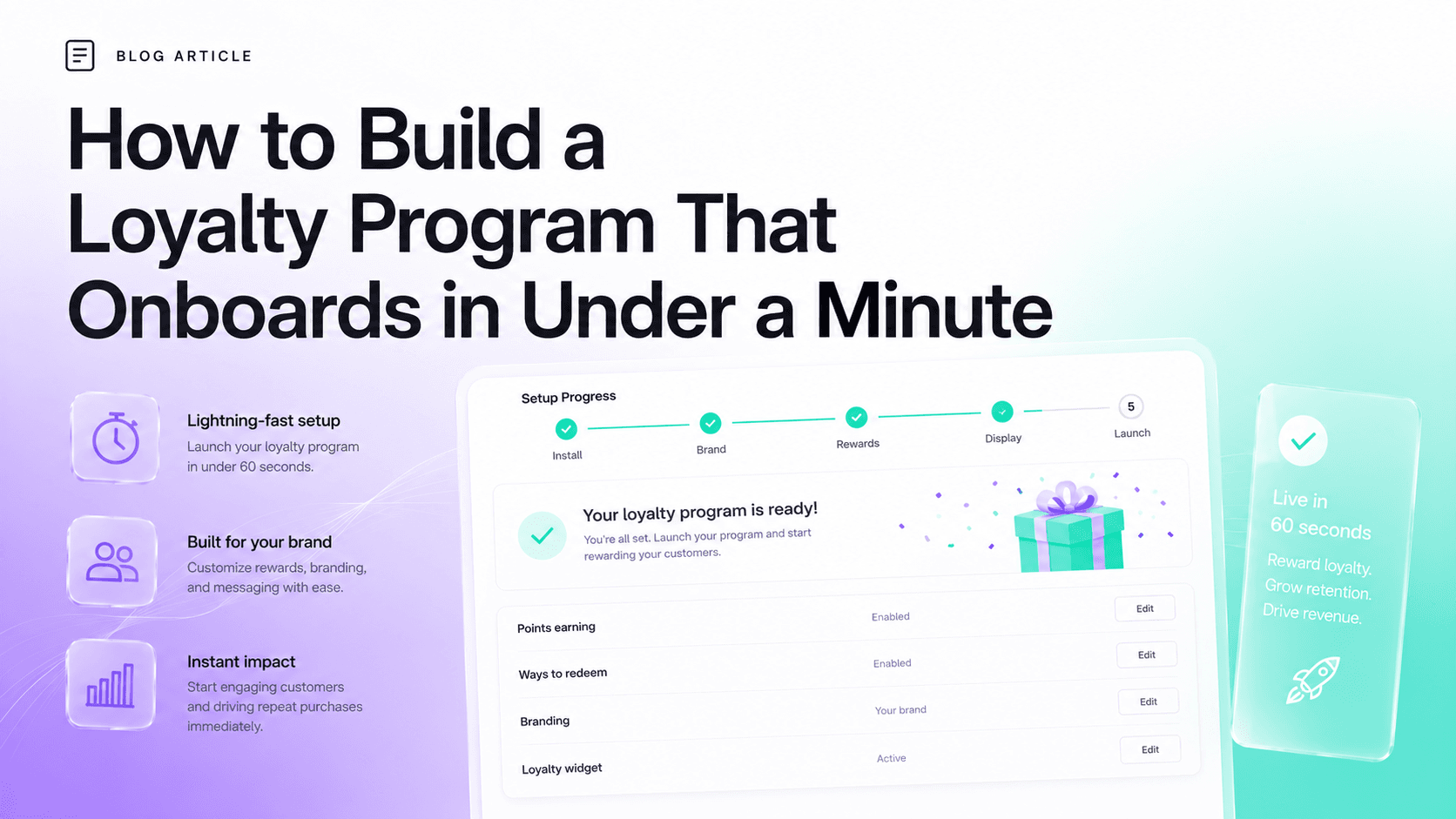 How to Build a Loyalty Program That Onboards in Under a Minute