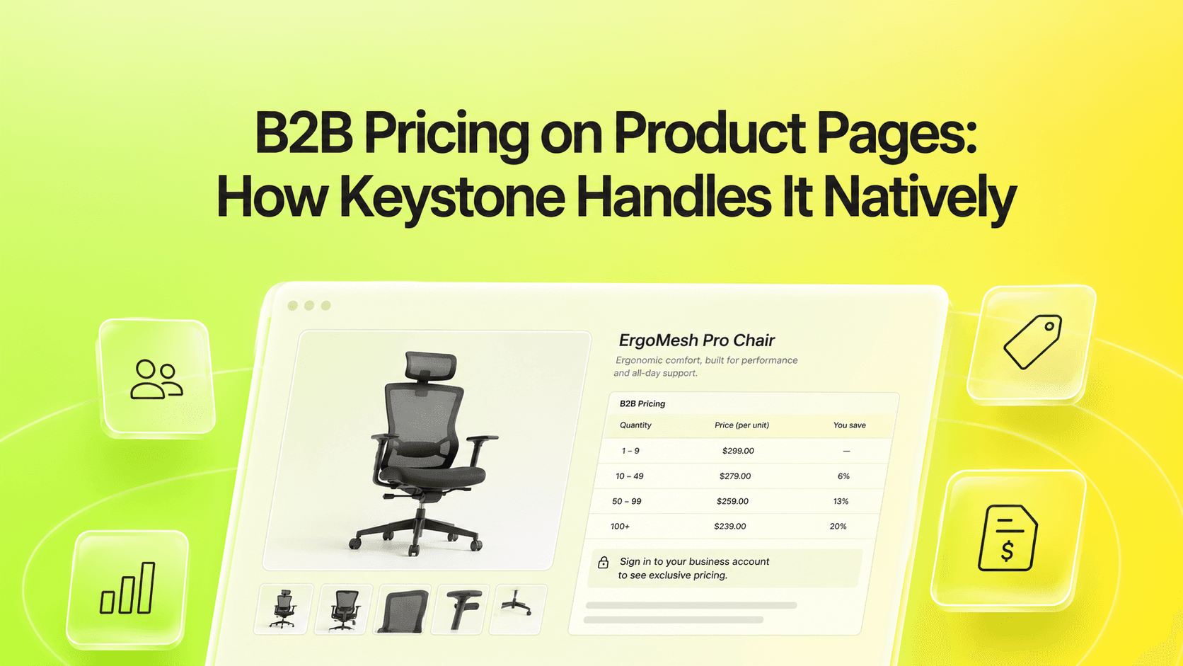 B2B Pricing on Product Pages: How Keystone Handles It Natively
