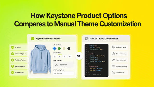 How Keystone Product Options Compares to Manual Theme Customization