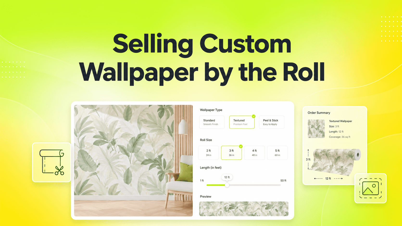 Selling Custom Wallpaper by the Roll on Shopify
