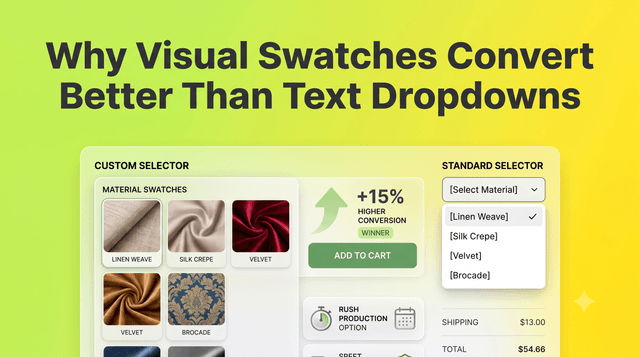 Why Visual Swatches Convert Better Than Text Dropdowns