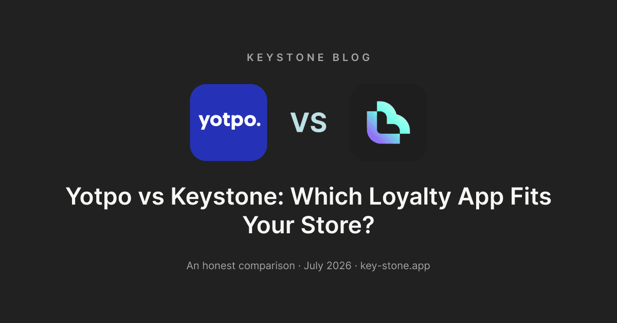 Yotpo vs Keystone: Which Loyalty App Fits Your Store?