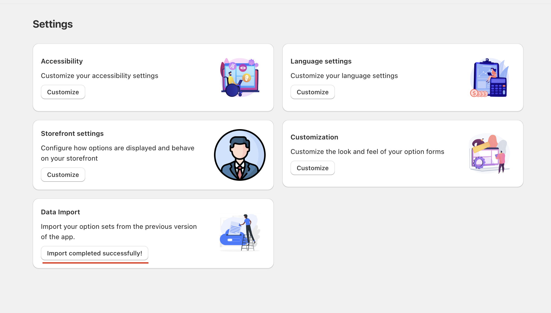 Import completed successfully